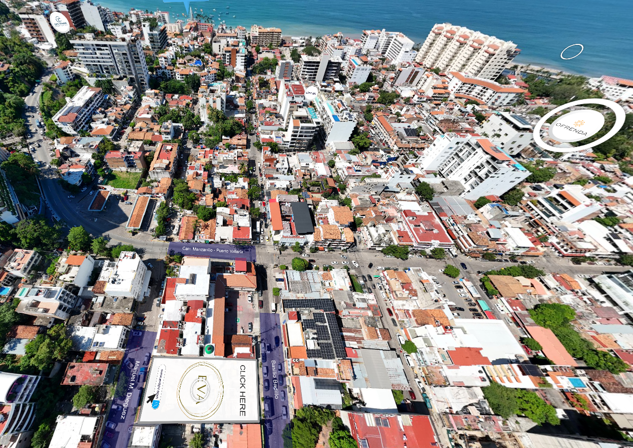 Mapa EVA Puerto Vallarta Zona Romántica