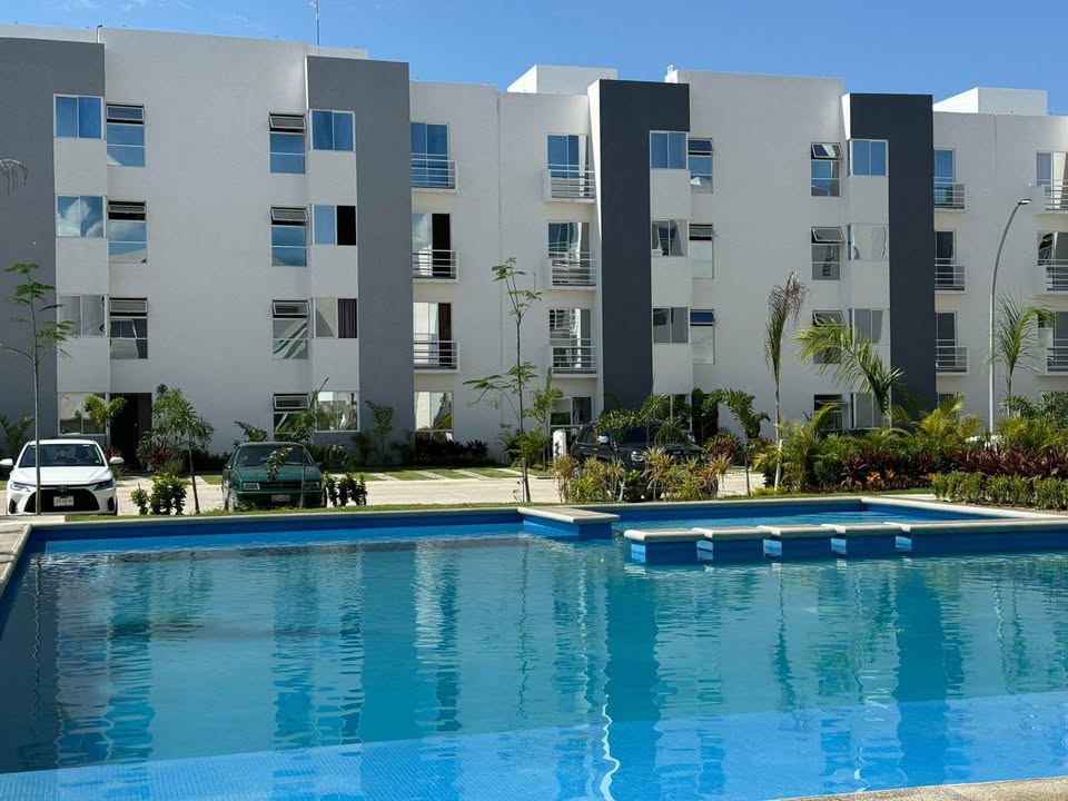 Fachada de departamentos Modelo Ámbar en Zafiro Residencial
