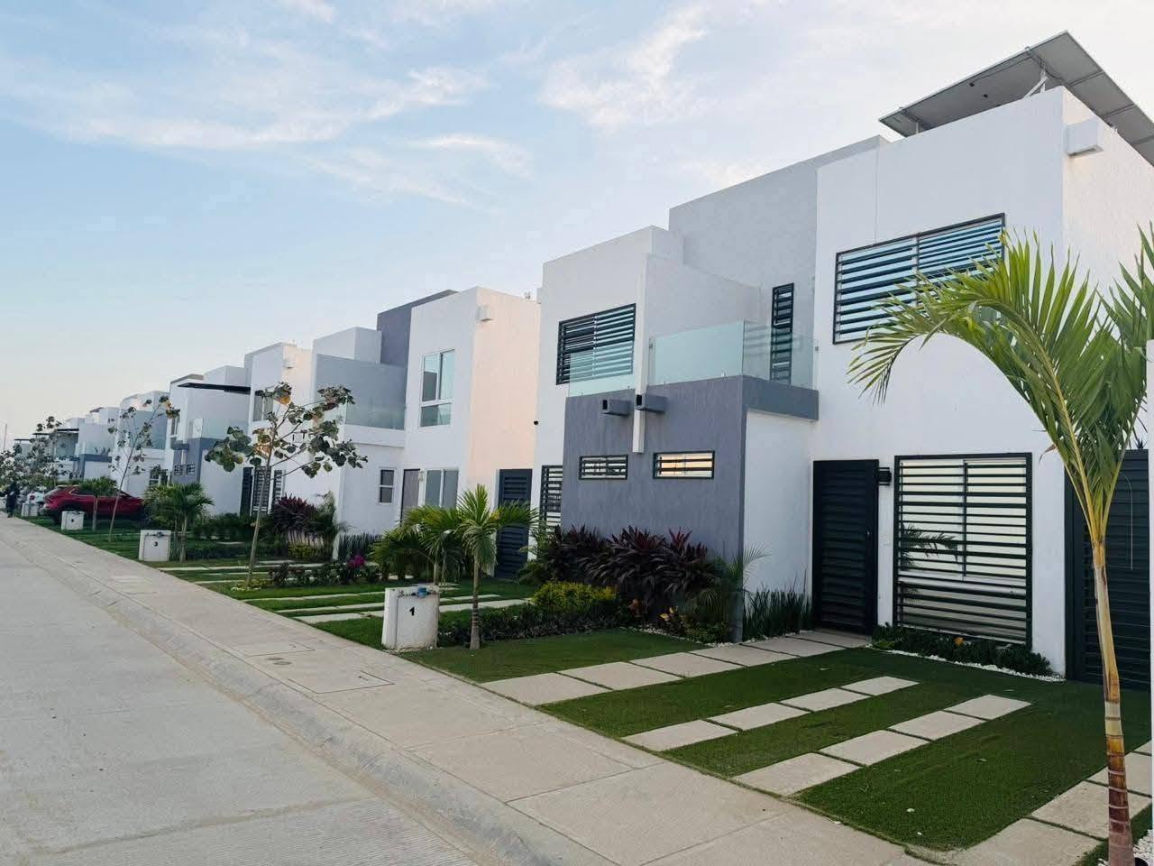 Fachada de casas Modelo Cuarzo en Zafiro Residencial